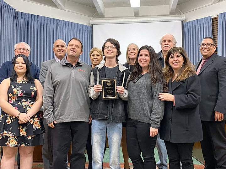 Volunteer of the Year Caden Henderson.